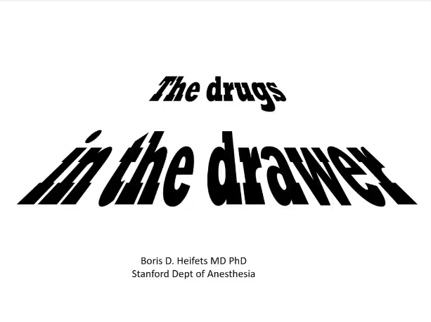 The drugs in the drawer